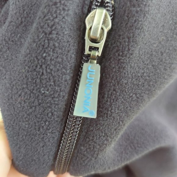 Junonia Womens Plus Size 3X 2-Way Reversible Fleece Black and Blue Zip Jacket - Picture 10 of 14